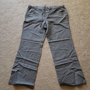 Large grey linen pants